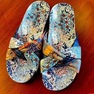 NWOT Johnny Was Sunny Garden Twist Sandles Slide 7